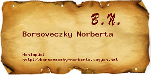 Borsoveczky Norberta névjegykártya